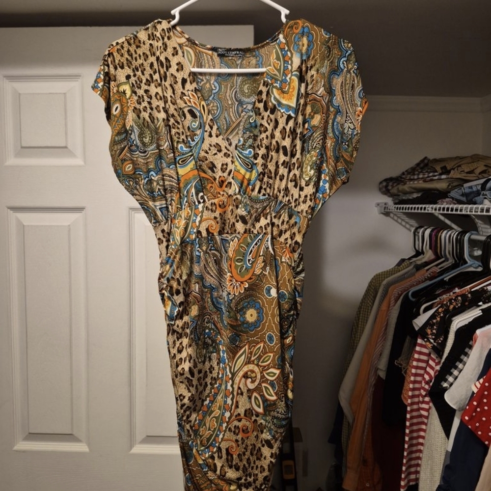 Body Central Multicolor Patterned Dress